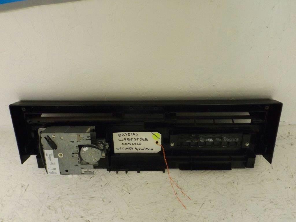 WHIRLPOOL DISHWASHER 8275192 WP8535368 CONSOLE W/TIMER & SWITCH USED WHIRLPOOL DISHWASHER 8275192 WP8535368 CONSOLE W/TIMER & SWITCH USED
